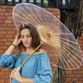 Parapluie en bambou inspirée des ombrelles traditionnelles d'Asie